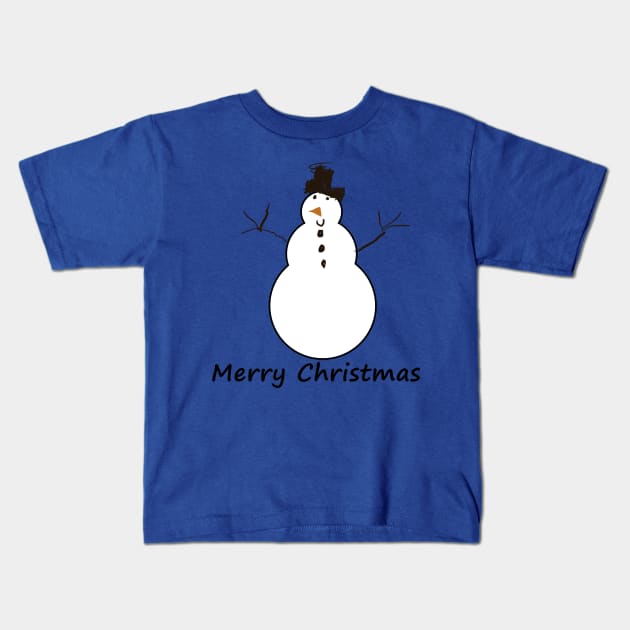 (Autistic) Child Snowman Merry Christmas Kids T-Shirt by cast8312